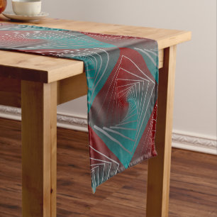 Chemin De Table Moyen tourbillon bordeaux sarcelle
