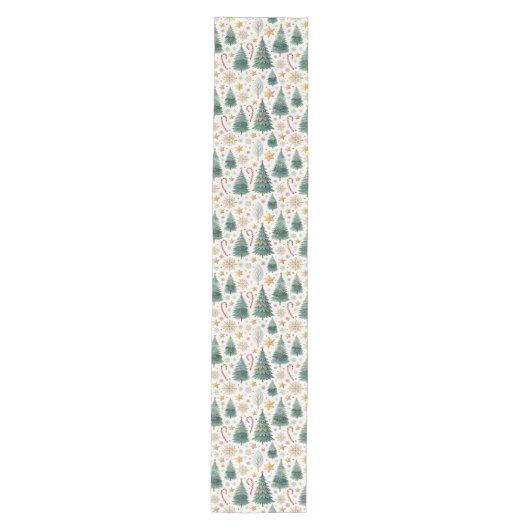 Chemin De Table Moyen Trendy Christmas Trees Holiday Table Runner Design (Devant)