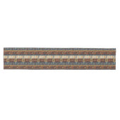 Chemin De Table Moyen Tribal Ethnic Brown Gold & Green (Horizontal)