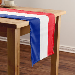 Chemin De Table Moyen Tricolore classique à thème français (90 po)