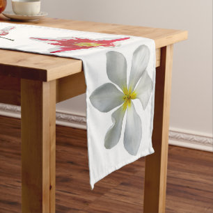 Chemin De Table Moyen Tulipes blanches rouges fermer le coureur de table