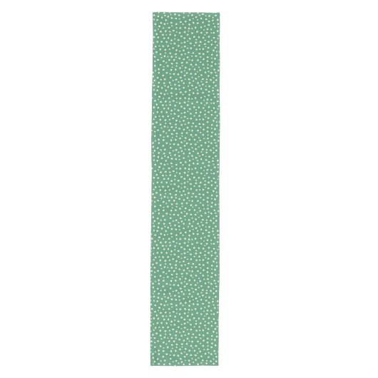 Chemin De Table Moyen Turquoise Avec Points Beiges (Devant)