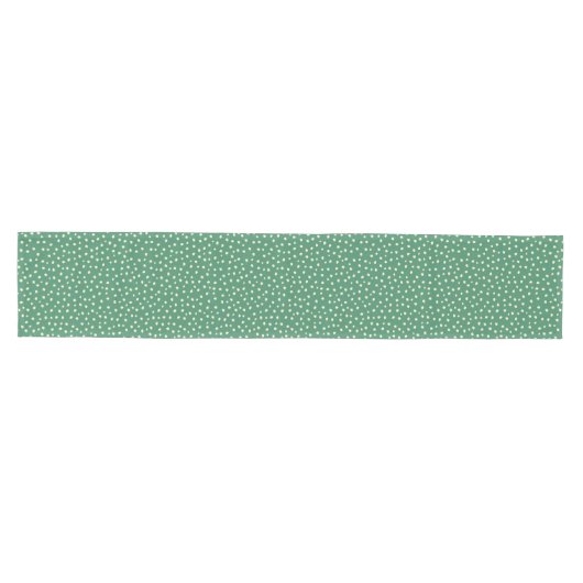 Chemin De Table Moyen Turquoise Avec Points Beiges (Horizontal)