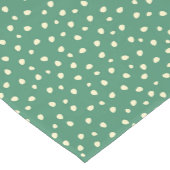 Chemin De Table Moyen Turquoise Avec Points Beiges (Coin)