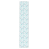 Chemin De Table Moyen Turquoise Navy Snowflake Motif Holiday (Devant)