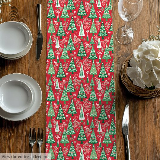 Chemin De Table Moyen Ultra modern pink red preppy Christmas runner