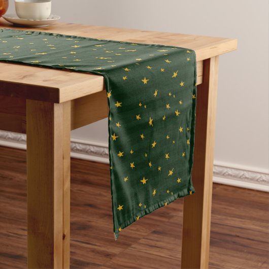 Chemin De Table Moyen Vacances Vert Jaune Étoile Étoile Noël (In Situ)