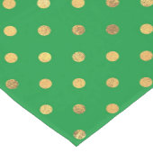 Chemin De Table Moyen Vert avec points de Parties scintillant or (Coin)