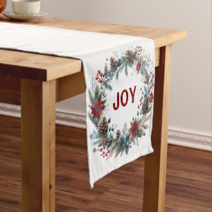 Chemin De Table Moyen Wreath de cônes de pin floral d'hiver