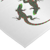 Chemin De Table Moyen Yin Yang Lizards Argent (Coin)