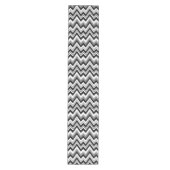 Chemin De Table Moyen Zigzag noir gris et blanc Chevron (Devant)