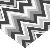 Chemin De Table Moyen Zigzag noir gris et blanc Chevron (Coin)
