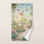Chemin du jardin des papillons de rêve - Jardin en (Serviette à main)
