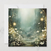 Chemin enchanté de la forêt Fleur Save The Date (Dos)