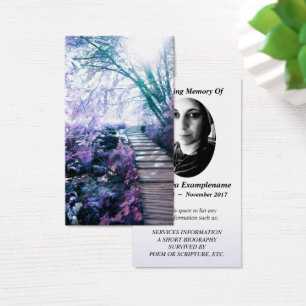chemin enchanté par carte commémorative