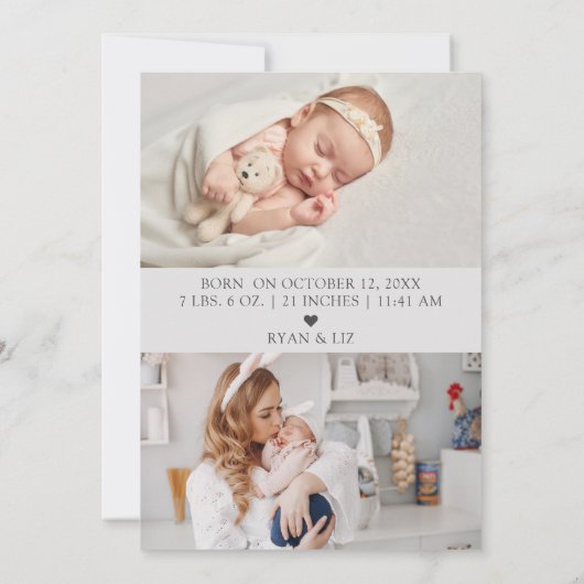 Chemin faire-part de naissance vers la Lune (Dos)