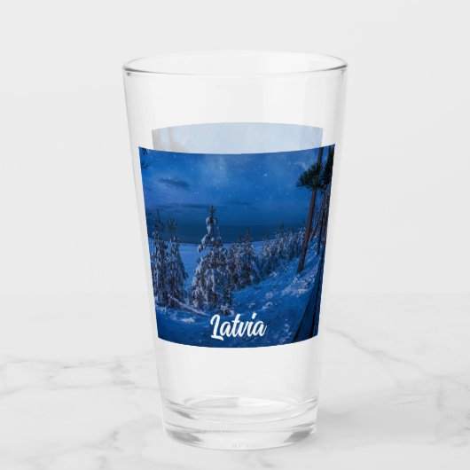 Chemin forestier en verre de nuit d'hiver (Devant)