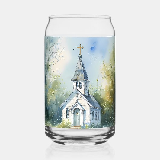 Chemin rustique d'église dans une prairie de fleur (Recto)
