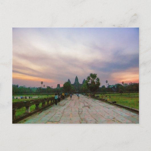 Chemin vers Angkor Wat, Cambodge Carte postale (Devant)