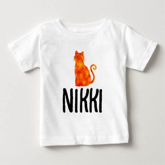 CHEMINÉE CHAT NOM FILLE TOUT-PETITS T-SHIRTS (Devant)