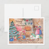 Cheminée de carte de Noël Fantastique en famille (Devant / Derrière)