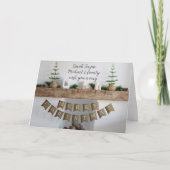 Cheminée de Noël moderne Carte de vacances non pho (Devant)