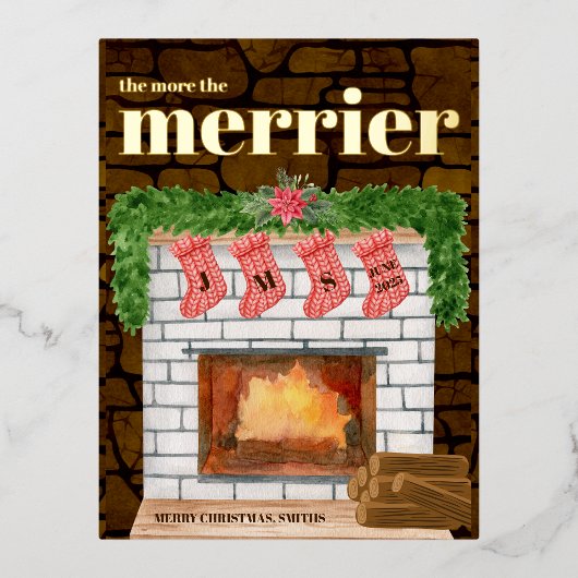 Cheminée Faire-part confortable de grossesse de No (Recto)