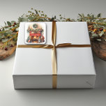 Cheminée rugissante Red Bows Christmas Wath<br><div class="desc">Image aquarelle d'une cheminée rugissante décorée de branches de pin, arcs rouges et jolies bougies. Il y a une jolie couronne de Noël sur le mur, des livres, des cadeaux et du bois pour brûler. Soins de Noël personnalisés, Cookies et Stickers Cadeaux. Personnaliser du texte à utiliser pour Christmas Candy,...</div>