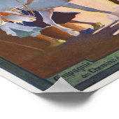 Chemins de fer Marocains Maroc Poster vintage 19 (Coin)