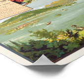 Chemins de fer PLM Italie Poster vintage 1895 (Coin)