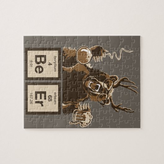 Chemisch beer ontdekte bier legpuzzel (Horizontaal)
