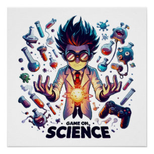 Chemisch Confectie Spel Aan, Wetenschappelijk Them Perfect Poster