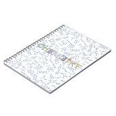 Chemisch diagram patroon en typografische notitieb notitieboek (Linkerzijde)