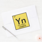  chemisch element vierkante sticker (Envelop)
