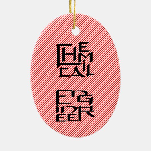 Chemisch ingenieur karakter keramisch ornament (Achterkant)