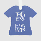 Chemisch ingenieur karakter ornament (achterkant)