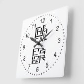 Chemisch ingenieur karakter vierkante klok (Hoek)