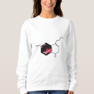 Chemisch molecuul met uitzicht voor de ruimte trui