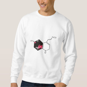 Chemisch molecuul met uitzicht voor de ruimte trui