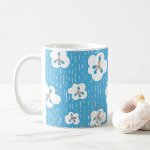 Chemisch ontwerp met wolken en methaanmoleculen koffiemok