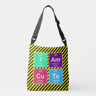Chemisch periodiek systeem van elementen: IAm CuTe Crossbody Tas
