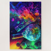 Chemische abstracte heldere kolfvloeistof legpuzzel (Verticaal)