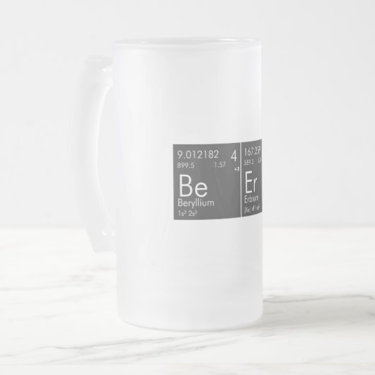 Chemische bier matglas bierpul (Voorkant links)