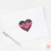 chemische elegant zijde effecten zebra print hart sticker (Envelop)