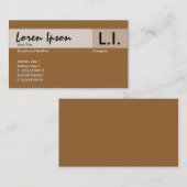 Chemische elementen - Midden-bruin Visitekaartje (Voorkant / Achterkant)