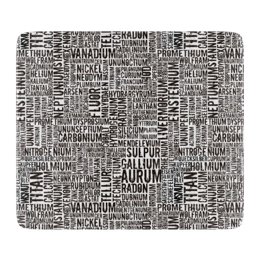Chemische elementen snijplank (Voorkant)