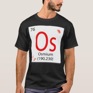 Chemische elementen tegel Os Osmium Os Osmium met  T-shirt