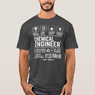 Chemische engineer Multitasking bier koffie T-shirt