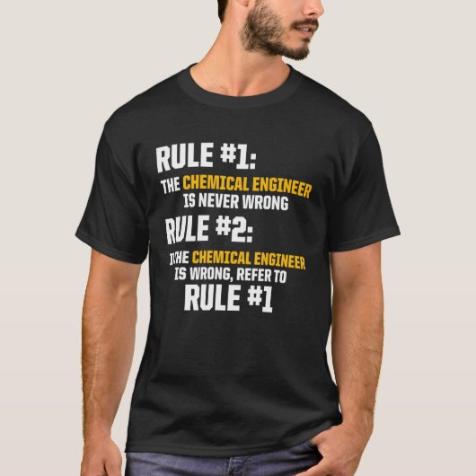 Chemische engineer Rule Engineering Giften T-shirt (Voorkant)
