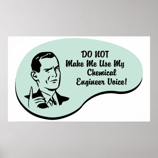 Chemische engineer Stem Poster (Voorkant)